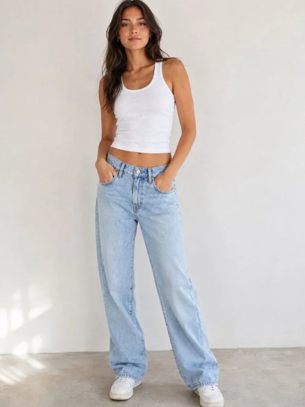Levi’s Low Pro Straight Jeans Light Wash ’90s Vintage Y2K Casual Denim Size 27